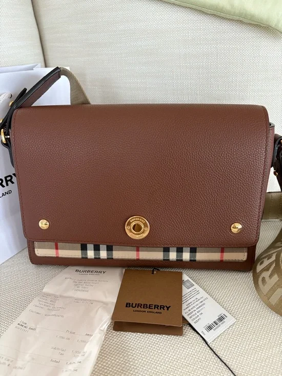Burberry Brown / Vintage Check Note Bag in excellent condition 🤎 - Picture 2 of 6